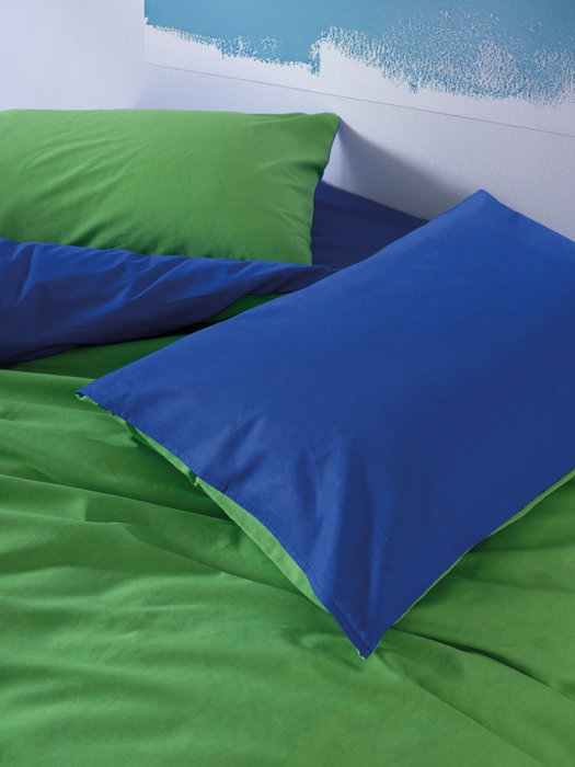 L'essentiel linge de maison Juego de funda de edredón individual Verde y Azul L'essentiel linge de maison Juego de funda de edredón individual Verde y Azul